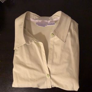 Worthington Stretch Light Green Button Up, Women’s